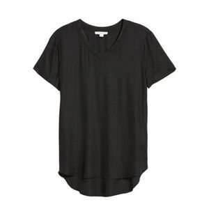 beachlunchlounge 'Becca' Short Sleeve Rayon Top - Navy